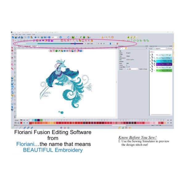 Floriani Fusion software sewing simulator