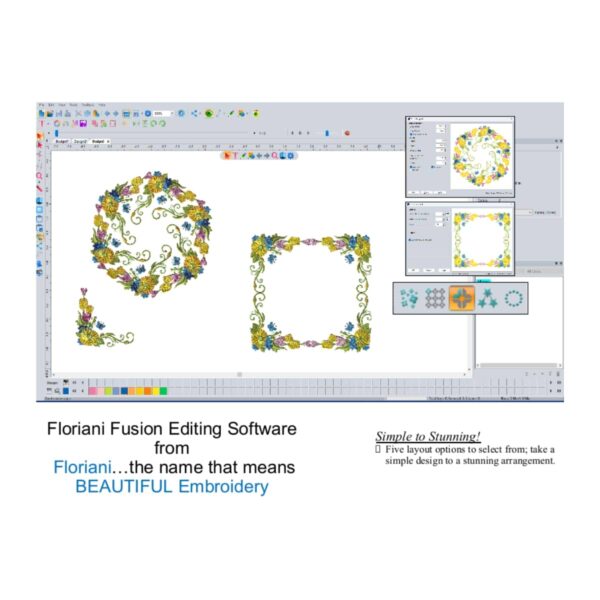 Floriani Fusion software Layout Options