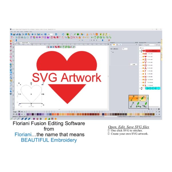 Floriani Fusion software Edit SVG