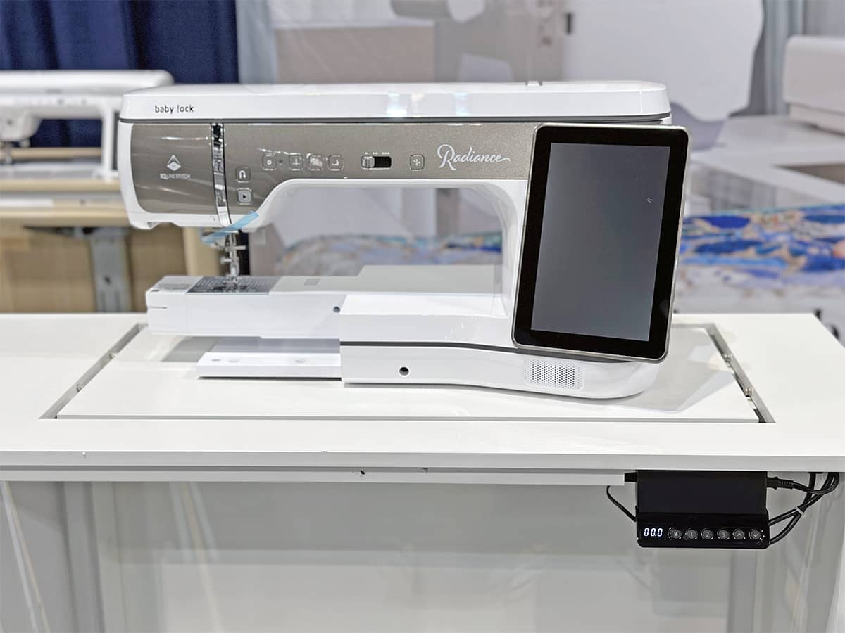 Sewing Cabinet free-arm position for machine