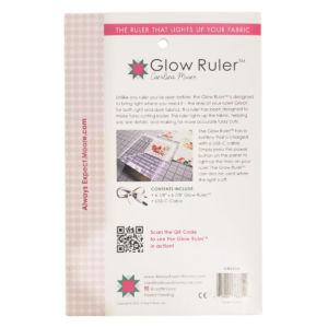Carolina Moore Glow Ruler 6"x6" Square back of package