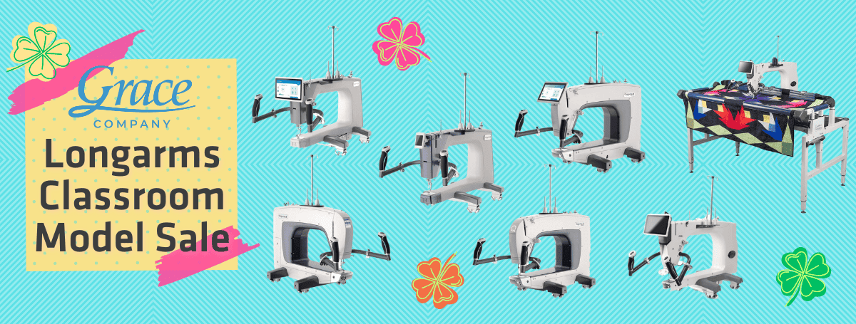 Grace Longarm Classroom Sale home page banner