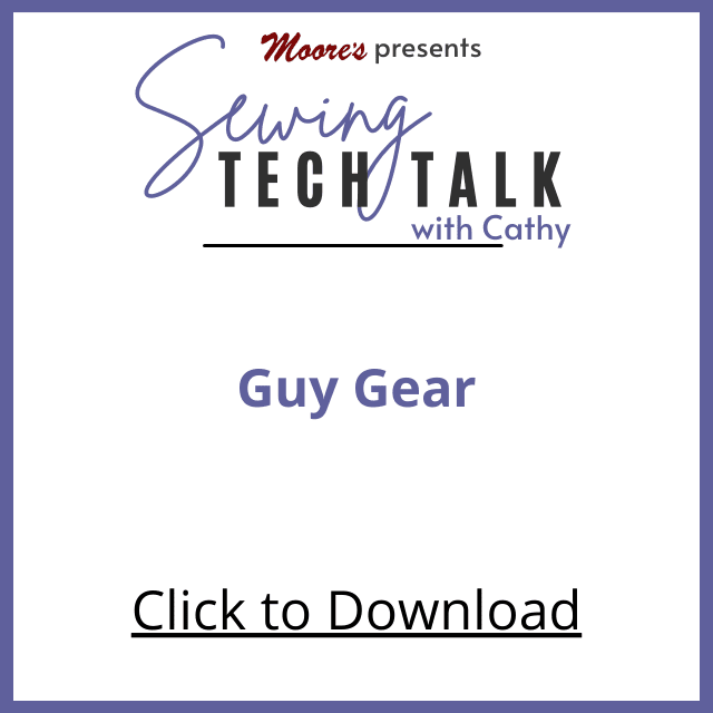 PDF Card for vlog Guy Gear (Sewing Tech Talk with Cathy)