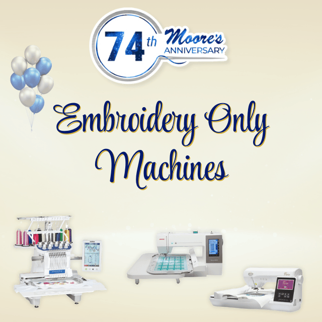 74th Anniversary Embroidery Machines Category Card