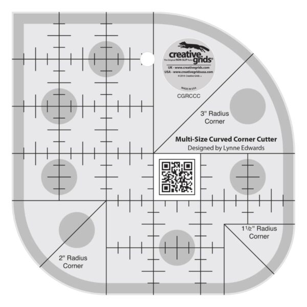 Creative Grids Curved Corner Cutter Quilt Ruler main product image