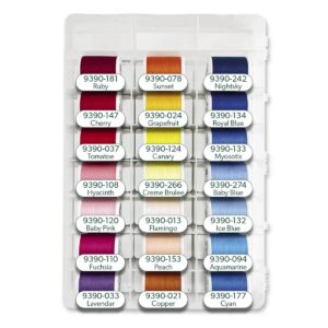 Madeira sensa Green Guilt Box Thread Set color Chart Front
