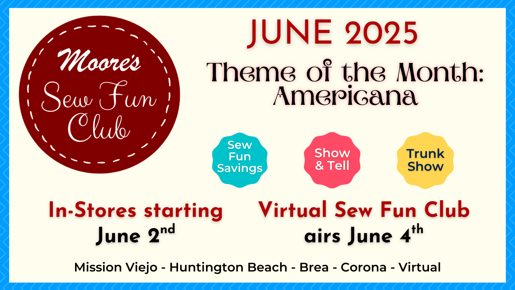 Info card for Sew Fun Club June