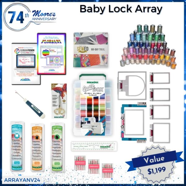 Baby Lock Array bundle for 74th Anniversary Sale