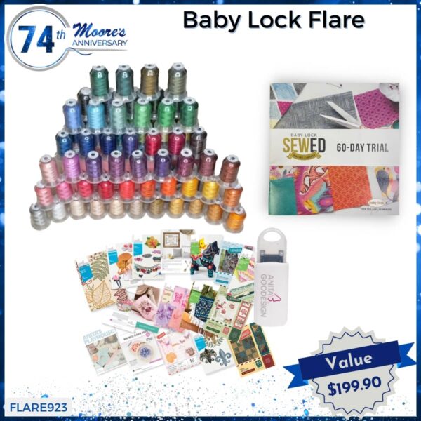 Baby Lock Flare bundle for 74th Anniversary Sale