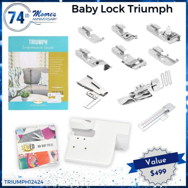 Baby Lock Triump bundle for 74th Anniversary Sale