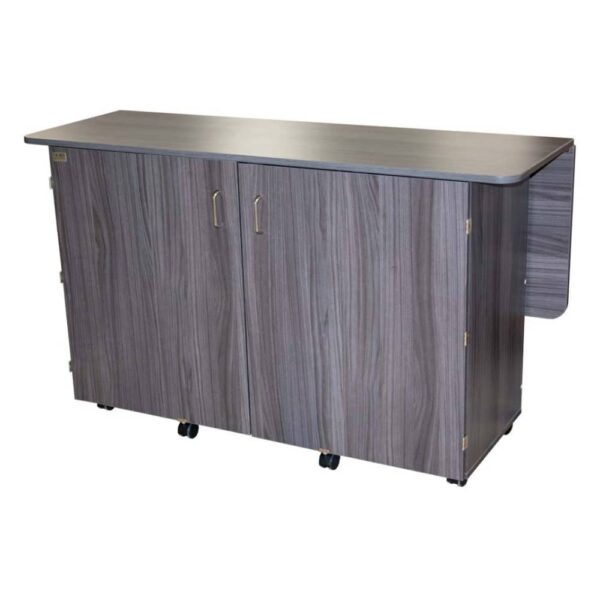 Horn Model 7600 angled view of closed cabinet in gray finish