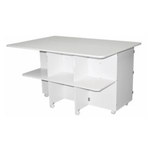 Horn Model 7600 back view of cabinet showing drawers and shelves