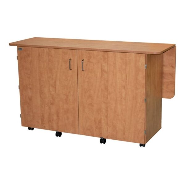 Horn Model 7600 angled view of closed cabinet in Sunrise Maple finish