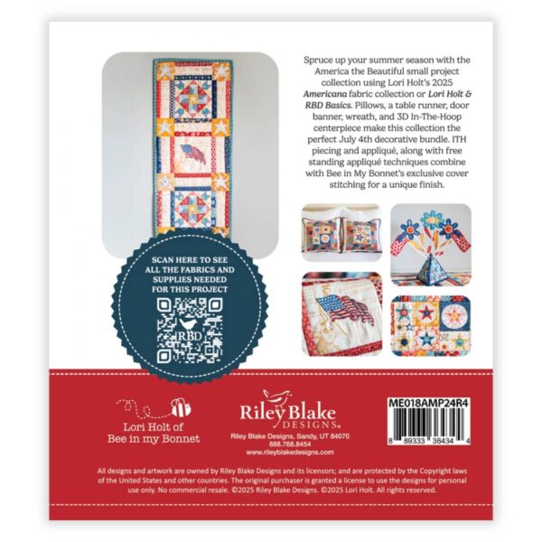 Riley Blake Designs America the Beautiful Machine Embroidery USB