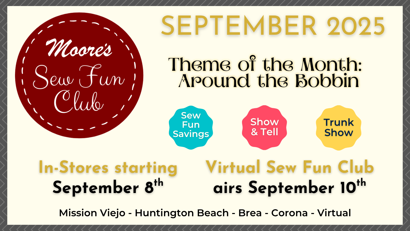 Sew Fun Club September  info card