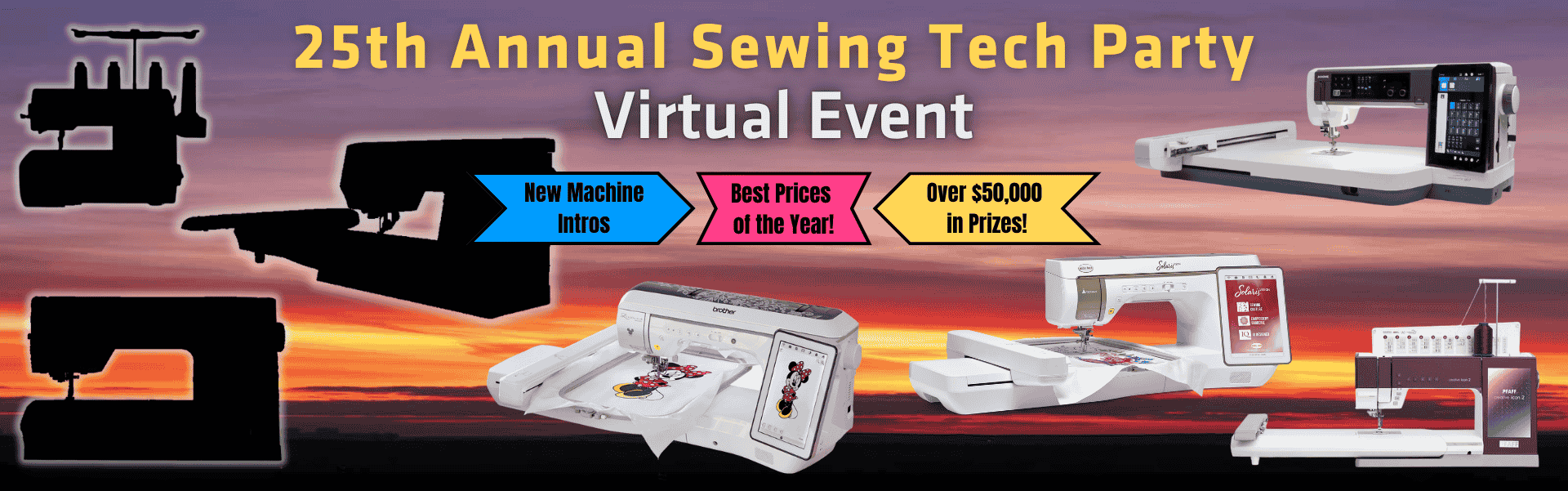 25th Annual Sewing Tech Party at Moore's Sewing Center banner image for page