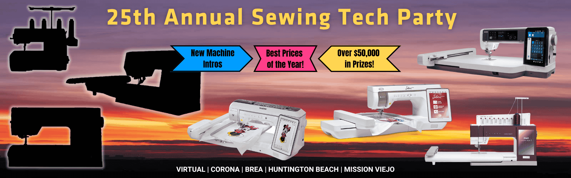 25th Annual Sewing Tech Party at Moore's Sewing Center banner image for page