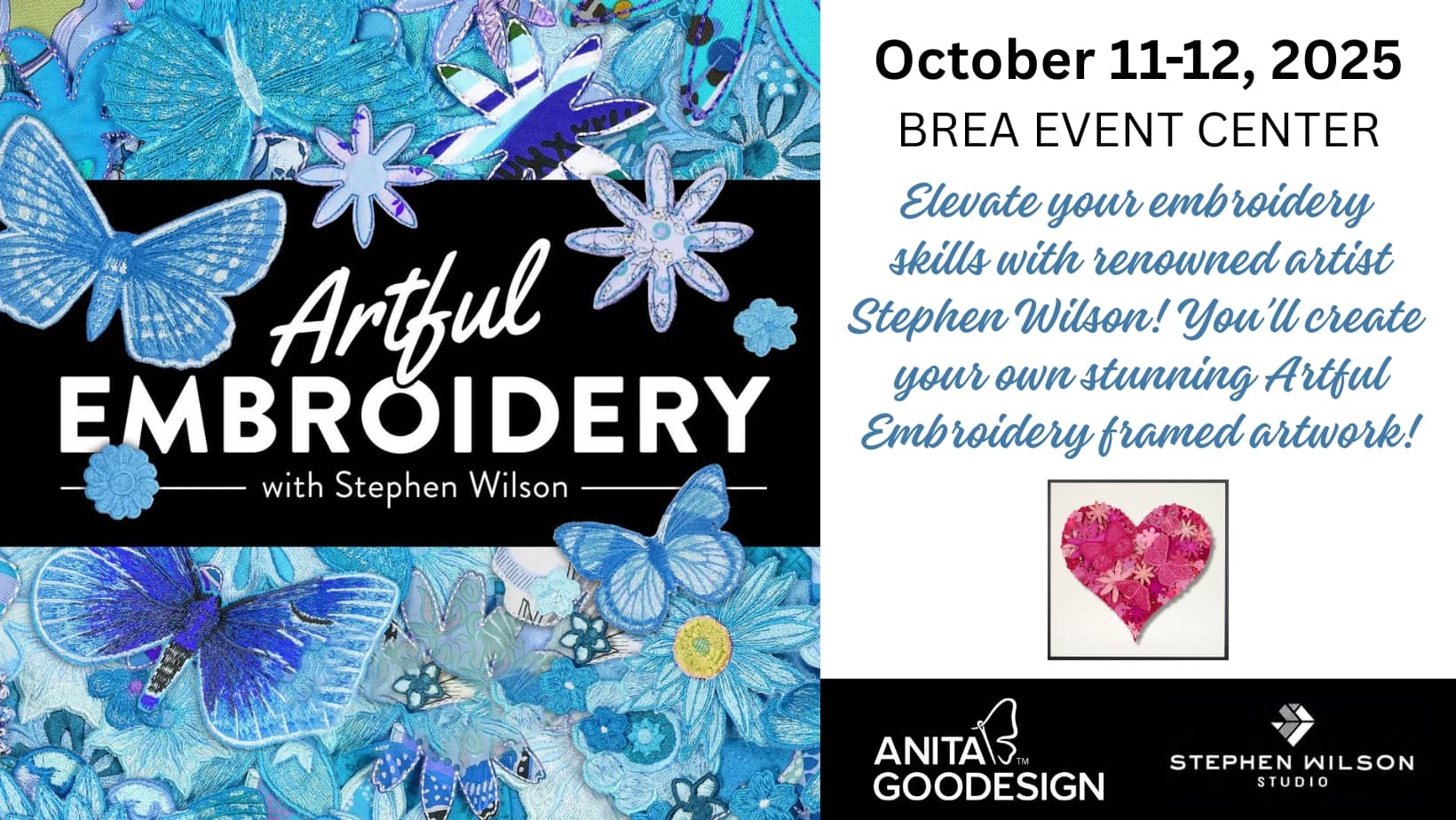 Artful Embroidery event page info card