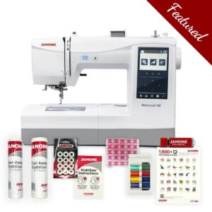 Janome MC100E main Product Image with featured bundle