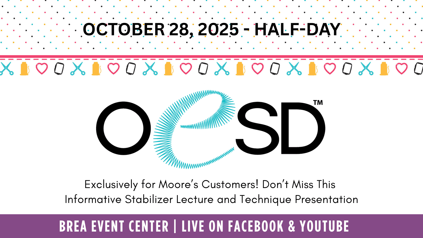 OeSD Stitch Trip Half Day event info card