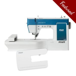 Pfaff creative Expect 350 sewing and embroidery machine with featured bundle
