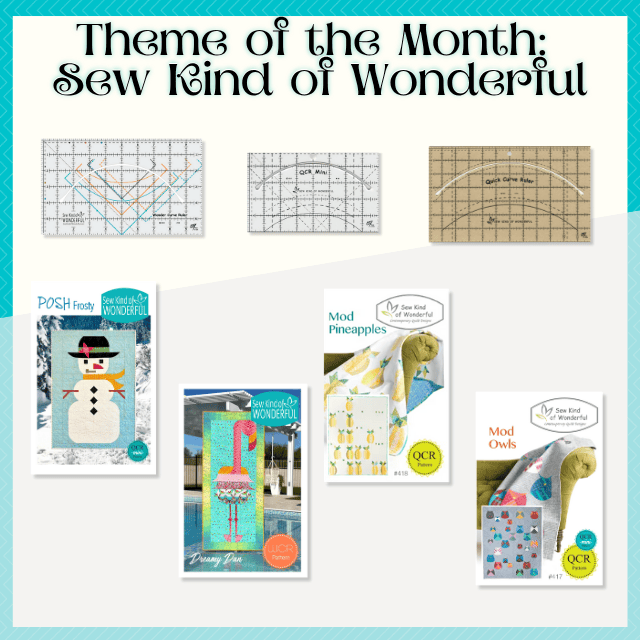 Sew Fun Club August 2025 category card featuring Sew Kind of Wonderful products