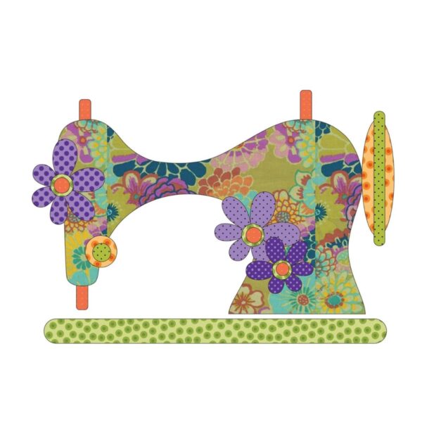 Vintage Stitches Applique sewing Machine Applique Green main Product Image
