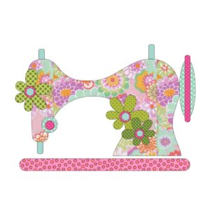 Vintage Stitches Applique sewing Machine Applique Pink main Product Image