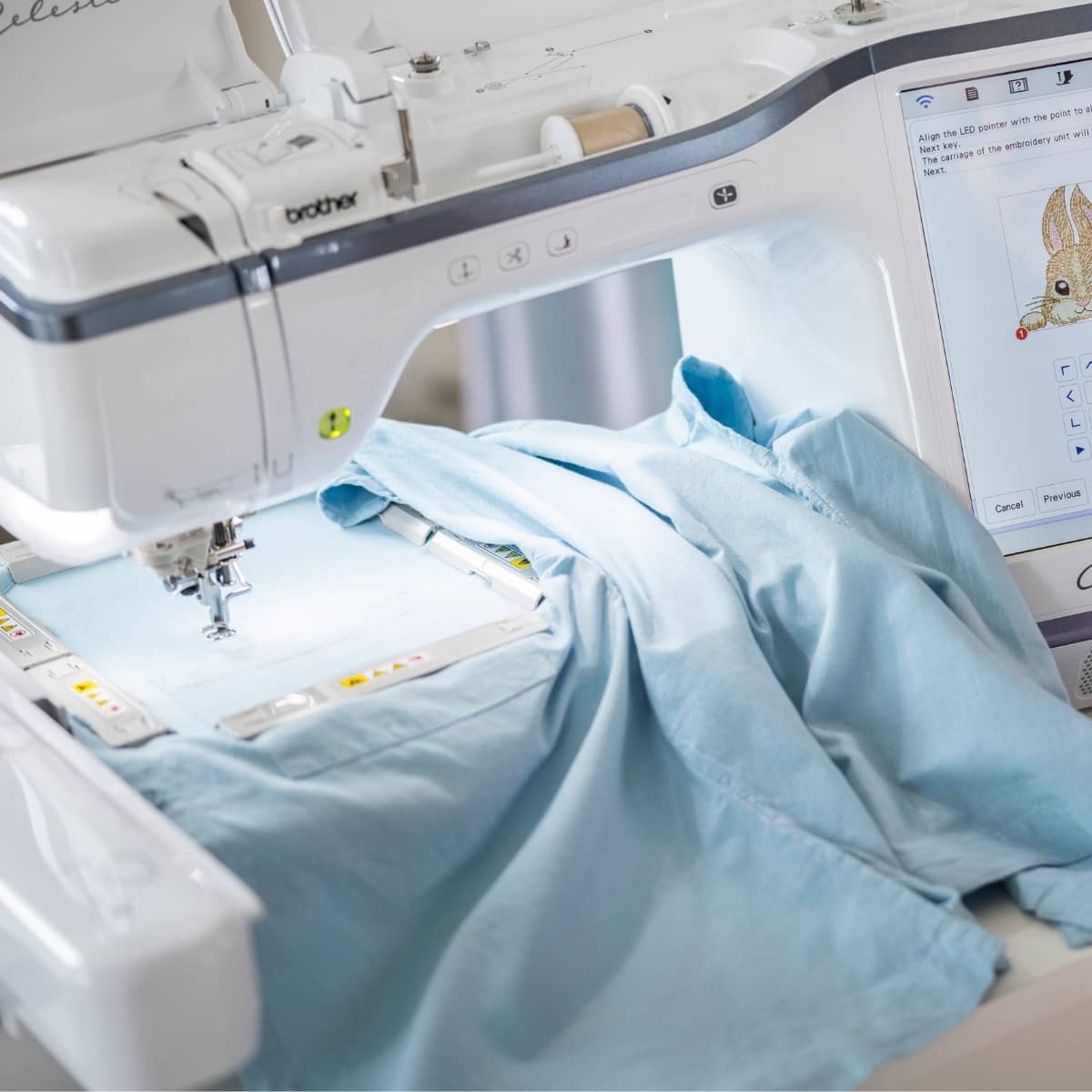 Spacious Embroidery Area