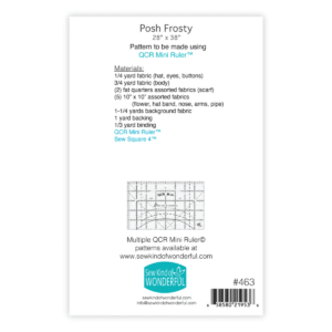 Sew Kind of Wonderful Posh Frosty quilt pattern design details