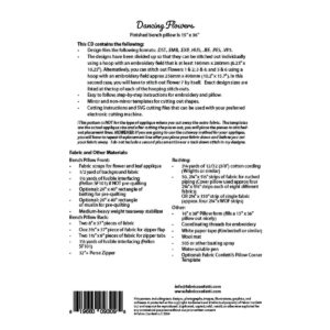 Fabric Confetti dancing Flowers Bench Pillow info Product Image