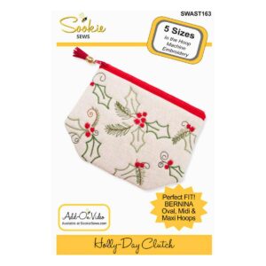 Sookie Sews Holly Day Clutch ITH main Product Image