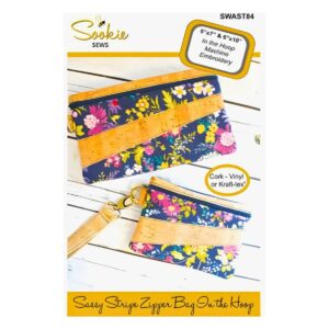 Sookie Sews Sassy Stripe Zipper Bags ITH main Product Image