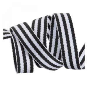 Tula Pink everglow Neon Webbing Black and White 1 in x 2 yrds