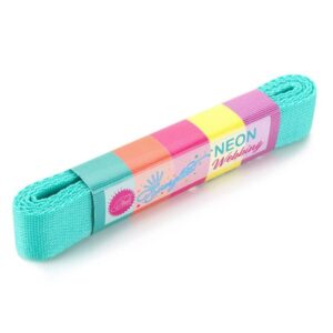 Tula Pink everglow Neon Webbing Teal 1inx2yrds