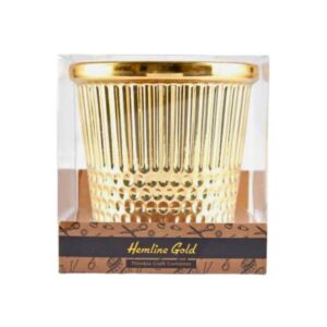 Hemline Gold Thimble Craft Container main Product Image