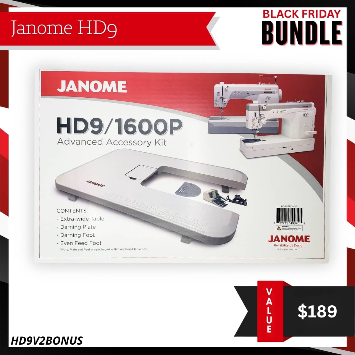 Janome HD9 High Speed Sewing Quilting Machine