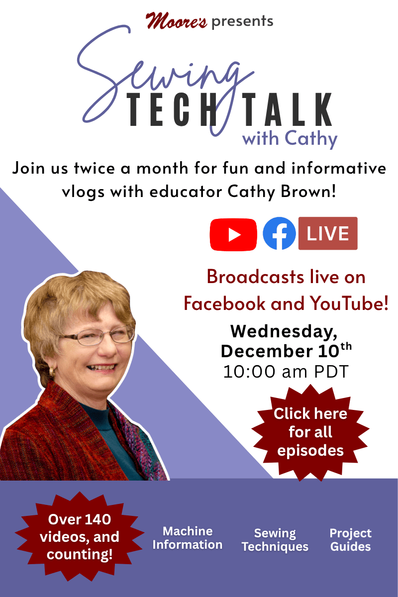 Sewing Tech Talk banner for home page (mobile version)