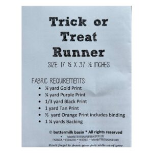 Buttermilk Basin Trick or Treat Runner back Product Image