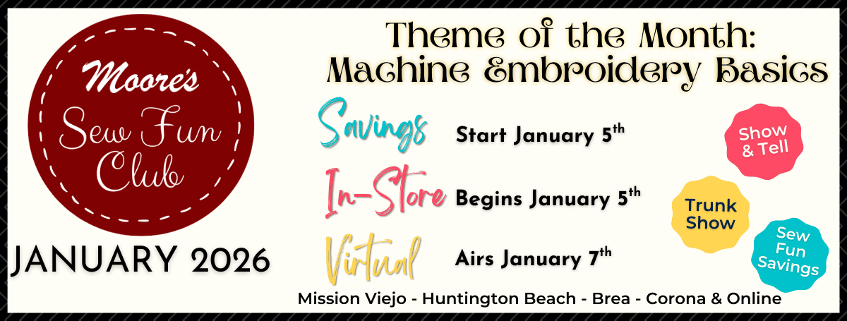 Sew Fun Club January 2026 home page banner