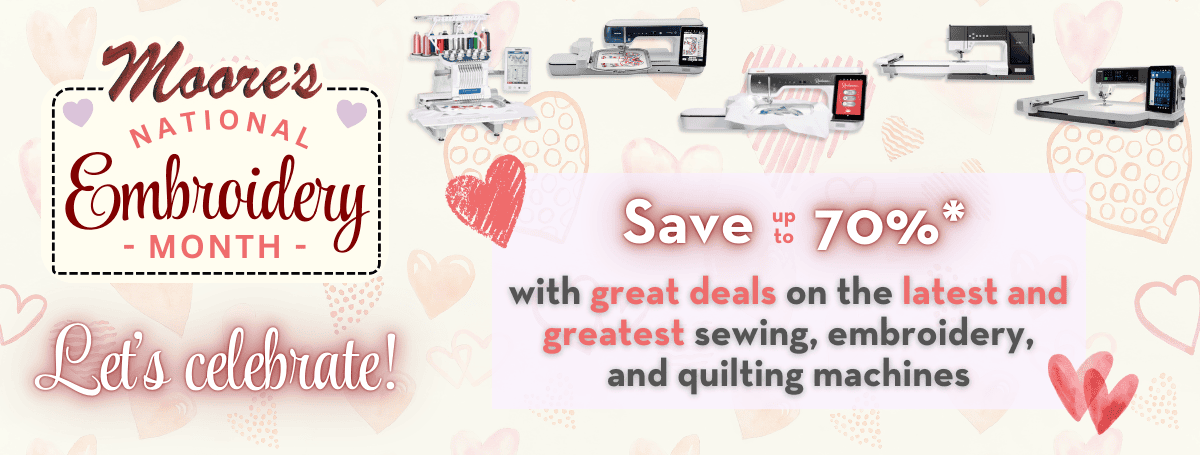 National Embroidery Month landing page banner