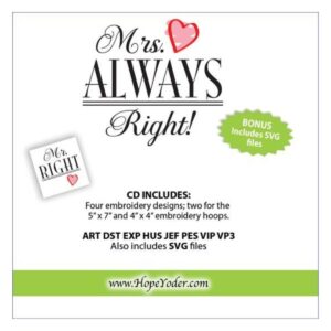 Hope Yoder Mrs Always Right main Product Image